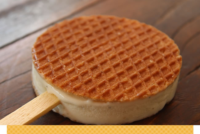Stroopwafel com Sorvete